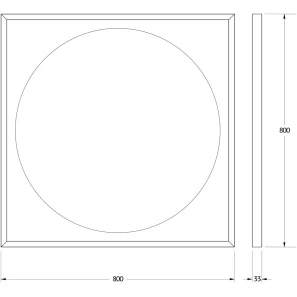 Изображение товара зеркало 80x80 см белый матовый defesto eclipse df 2238