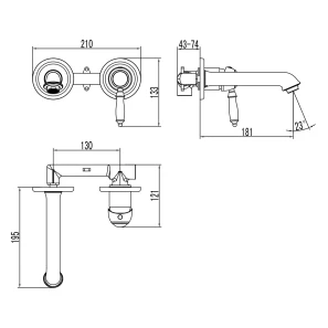 Изображение товара смеситель для раковины с донным клапаном lemark villa lm4826b