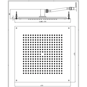 Изображение товара потолочный душ 470x470 мм bossini dream cube h38459.030