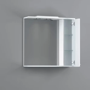 Изображение товара зеркальный шкаф 75x75 см белый глянец r damixa palace one m41mpr0751wg