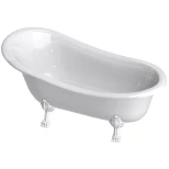Изображение товара ванна из литьевого мрамора белые ноги 170x79 см astra-form роксбург 01010032
