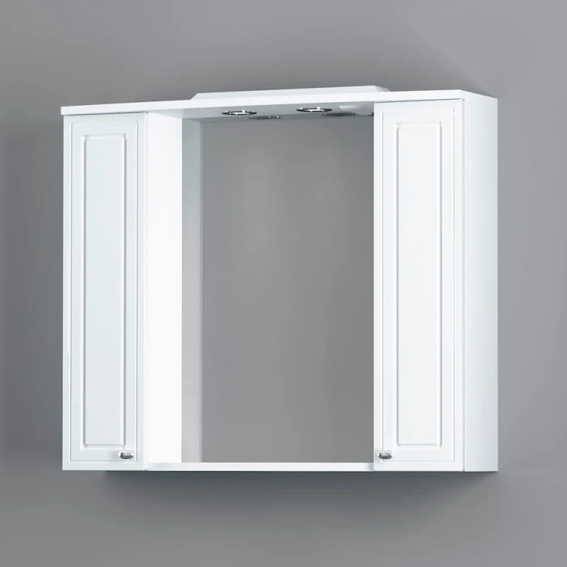Зеркальный шкаф 85x75 см белый глянец R Damixa Palace One M41MPX0851WG
