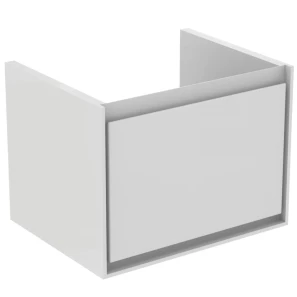 Изображение товара тумба белый глянец/белый матовый 60 см 1 ящик ideal standard connect air cube e0846b2