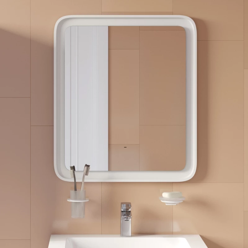 Зеркало 60x70 см белый матовый IDDIS Esper ESP6000i98