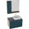 Комплект мебели дуб веллингтон/бриз матовый 80 см Grossman Альба 108012 + GR-3016 + 208005 - 3