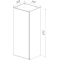 Шкаф одностворчатый 35x85 см белый глянец L/R Lemark Veon LM01V35PL - 6