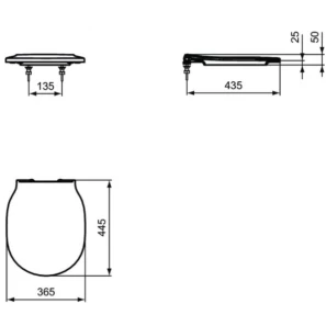 Изображение товара сиденье для унитаза с микролифтом ideal standard connect air e0368v3