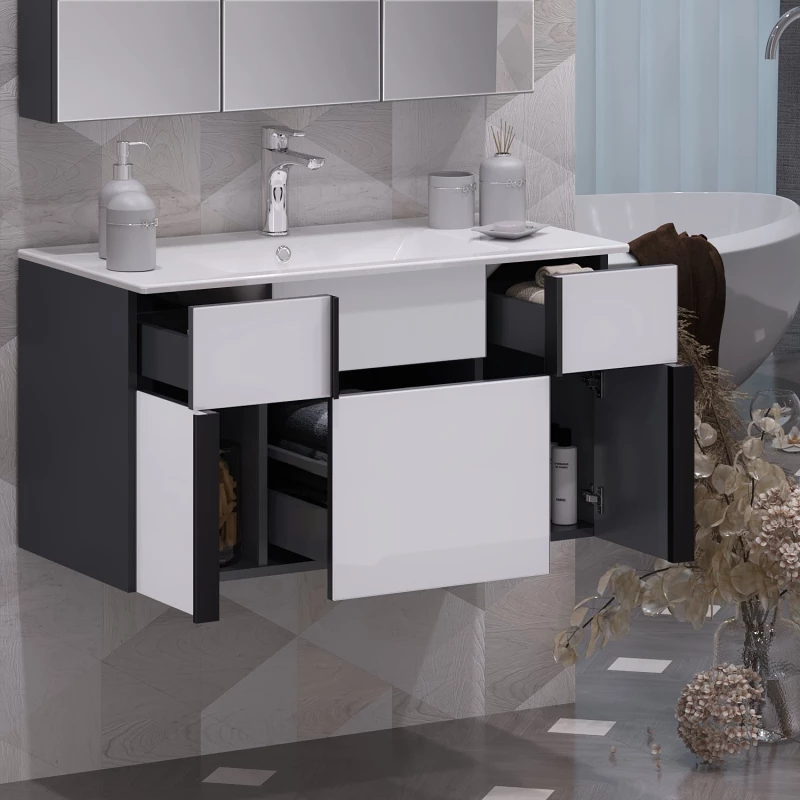 Комплект мебели белый/антрацит 91 см Opadiris Кристалл