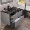 Комплект мебели серый матовый 91 см, раковина антрацит Opadiris Луиджи - 5