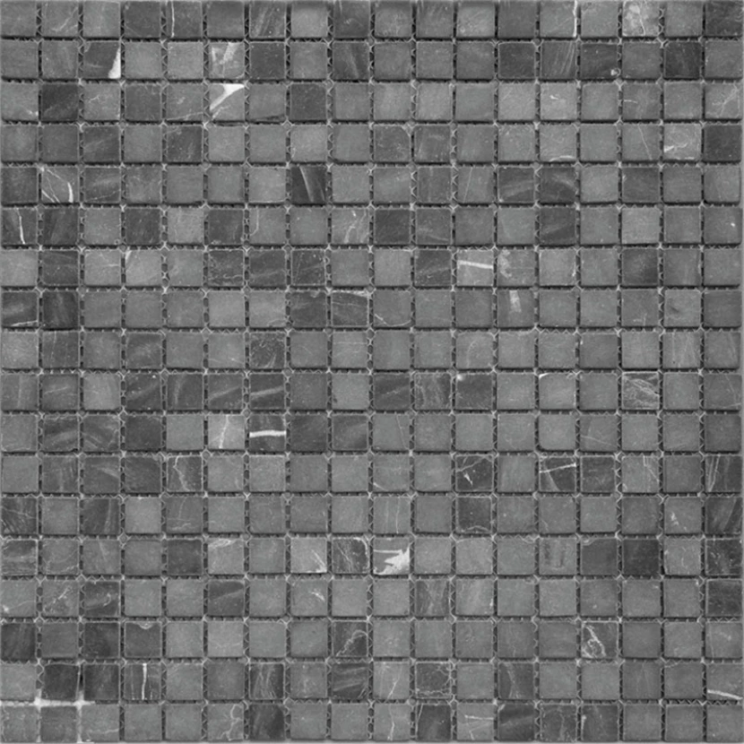 Мозаика Natural i-Tile 4M009-15T Мрамор черный, поверхность состаренная 29,8x29,8