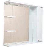 Изображение товара зеркальный шкаф 90,4x85 см белый глянец r onika эльбрус 209004
