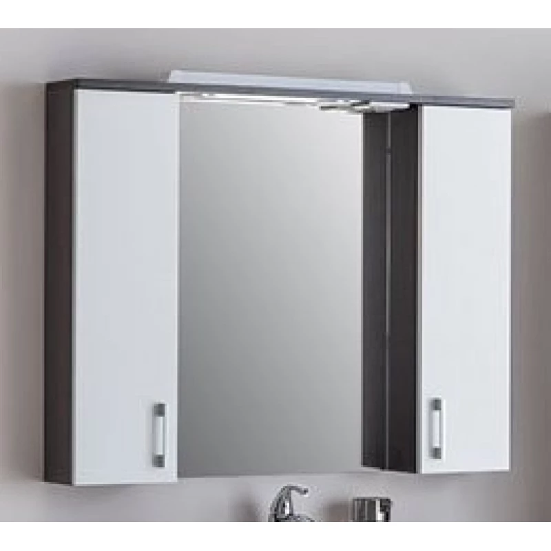 Зеркальный шкаф 100x74,6 см венге/белый Aquanet Тиана 00172679
