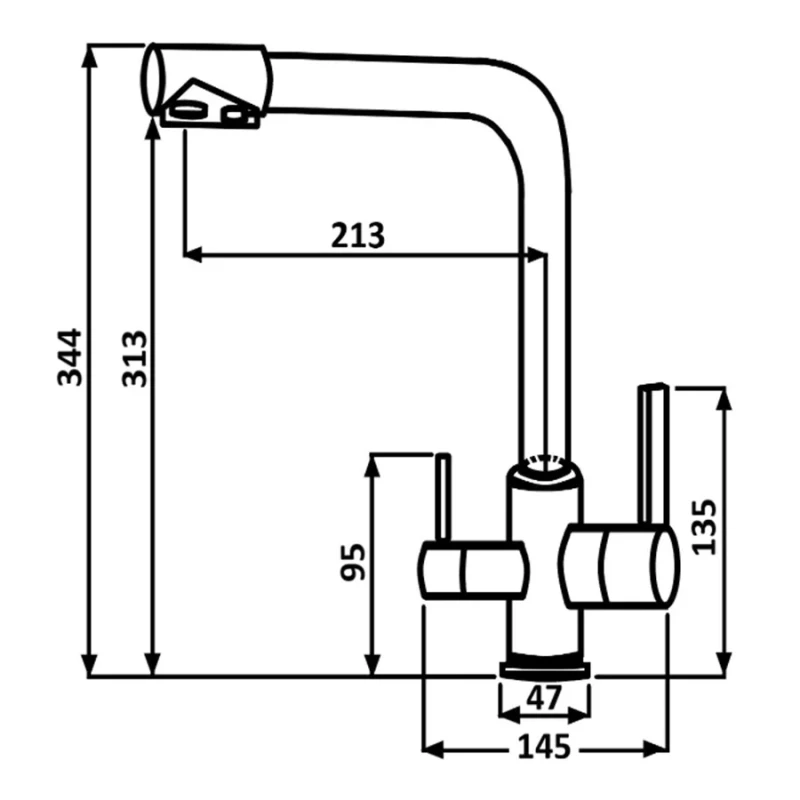 Смеситель для кухни с подключением к фильтру ALMAes Izer AS-875-08